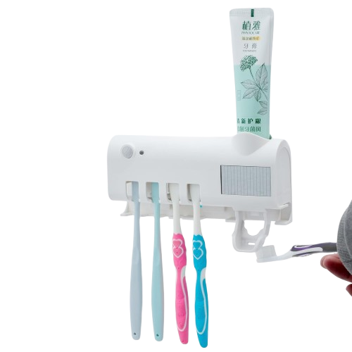 Porta Cepillo Dental con Esterilizador UV